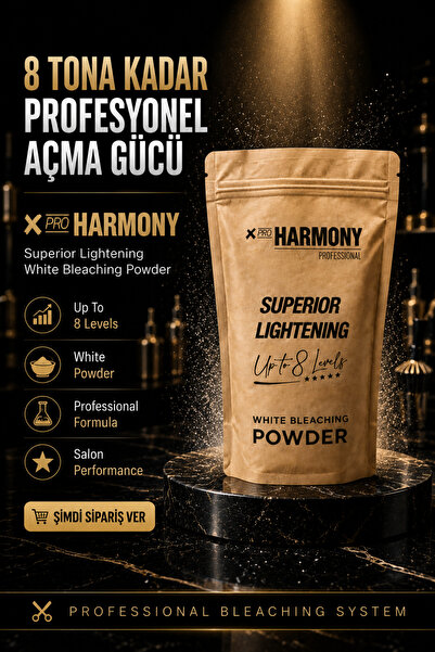 X Pro Harmony Superior Lightening Up to 8 Levels White Bleaching Powder Beyaz...