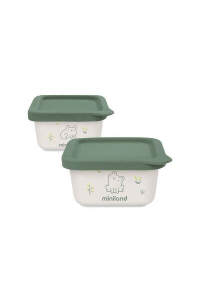 Miniland Set 2 recipiente ermetice mancare solida Frog