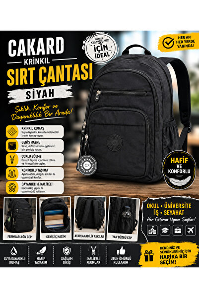Celonia Cakard Crinkle Backpack-Black