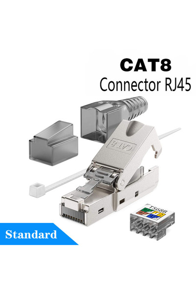 Choice4 موصل CAT8، موصلات RJ45، موصلات Cat8، Cat7، Cat6A، موصلات معدنية، قابس...