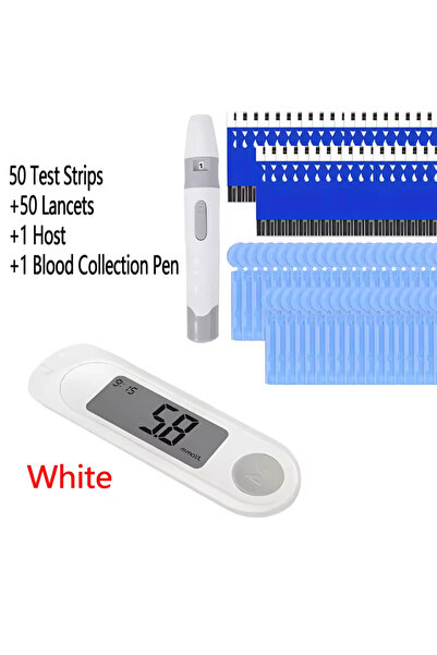 Choice White Blood Glucose Meter Testing Kit Lancet Machine Glucometer with 5...