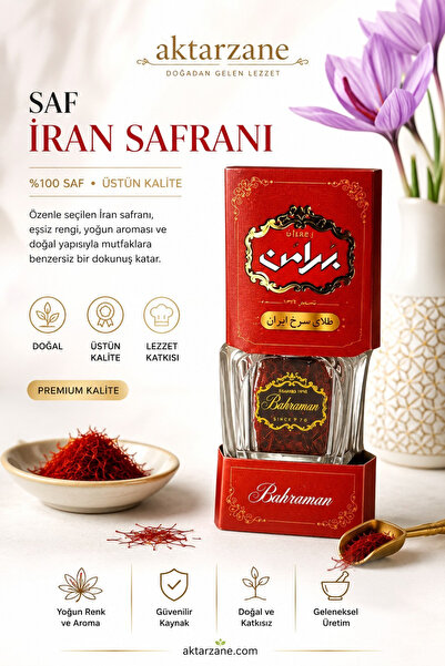 Aktarzane Orijinal Saf Hakiki Iran Safranı 1gr Iran Menşei