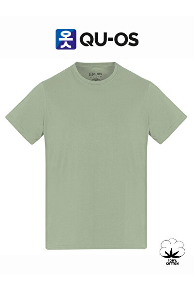 QUOS Ανδρικό/unisex 100% βαμβακερό μπλουζάκι με λαιμόκοψη ποδηλάτου Basic
