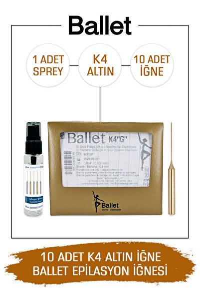 Ballet 10 Pieces K4 Gold Hair Removal Needle Original K4 Gold Needle