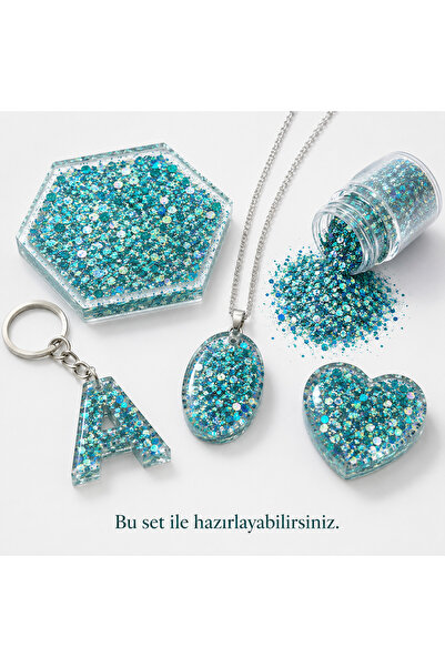 cnk craft shop Chunky Glitter 4gr Holografik Epoksi Reçine Tırnak Makyaj Glit...