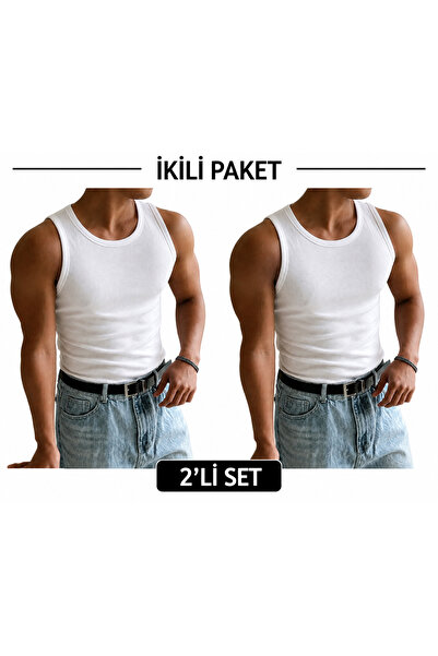 Livik Men's Halter Collar Ribbed Fabric Slimfit Lycra Undershirt for Sports a...