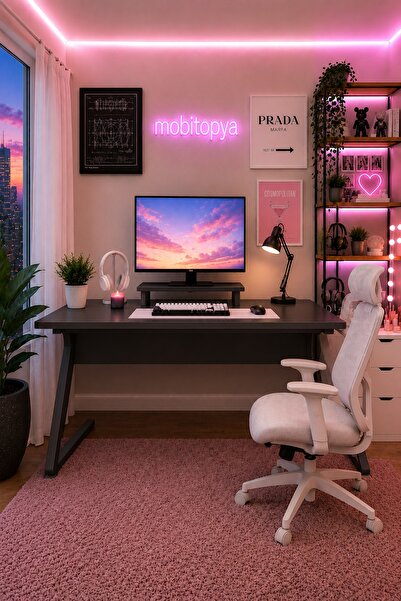 Mobitopya Ofis Masası Antrasit | Çalışma ve Bilgisayar Masası 120x60x76 cm