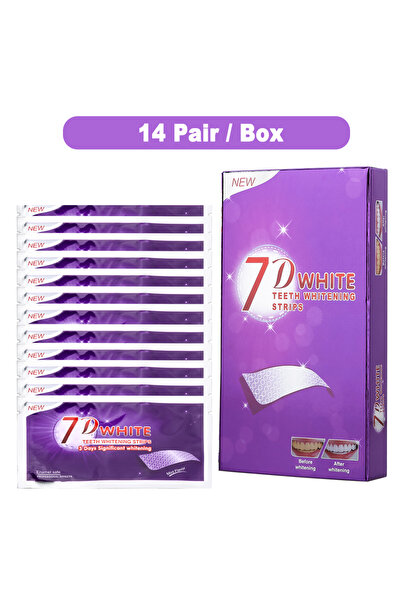 Choice4 14 زوجًا من شرائط تبييض الأسنان البنفسجية، لا تسبب حساسية الأسنان، مص...
