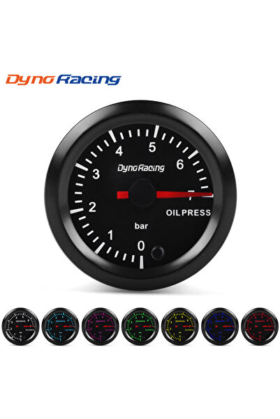 Choice3 مقياس ضغط الزيت BAR Dynoracing 2 بوصة 52 مم 7 ألوان سيارات عالية السر...