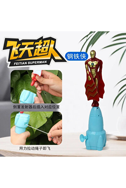 Choice1 Bandai Ironman Anime Spiderman Bamboo Dragonfly Flying Toy Iron Man C...