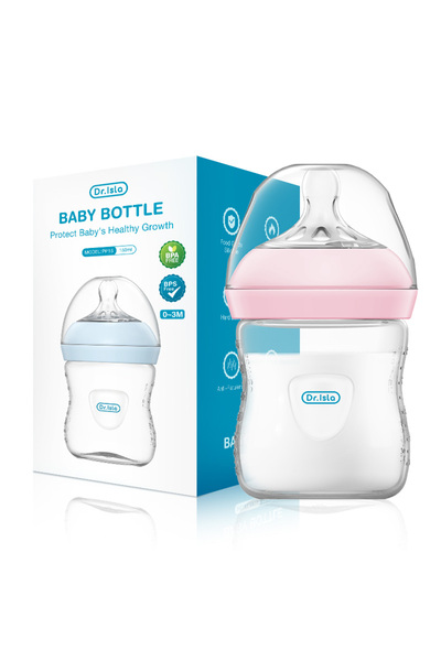 Choice4 Pink-150ml Baby PP Bottle 150/240/330ML Newborn Baby Bottle with Hand...