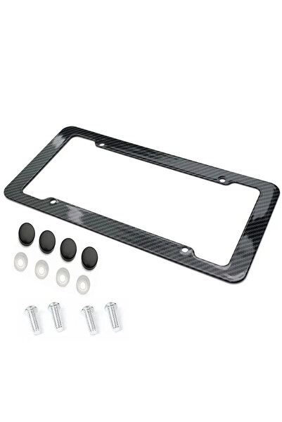 Choice 1set NEW Universal 30*15CM 1/2pcs License Plate Frame Carbon Pattern P...