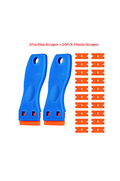 Choice 2 Scraper 20blades Plastic Window Scraper Tool Car Glass Cleaning Scra...