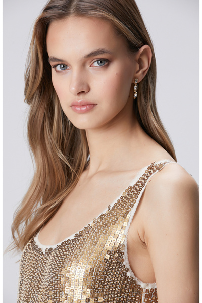 Network Gold Metal Taş Mix Kadın Küpe