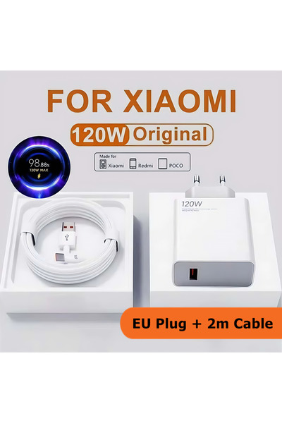 Choice EU Plug - 2m Cable 6A 120W EU Ultra Fast Charger For 11 12 13 14 15 Ul...