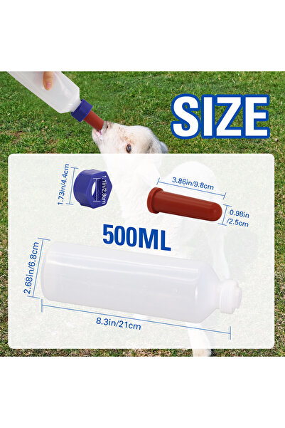 Choice 1pc 500ml 1/2PCS 500ml/1000ml Sheep Lamb Bottle Calf Piglet Feeding Bo...