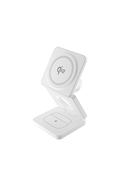 Choice1 Qi2-White 3 in 1 Wireless Charger Qi2 15W For iPhone 16 15 14 13 12 F...