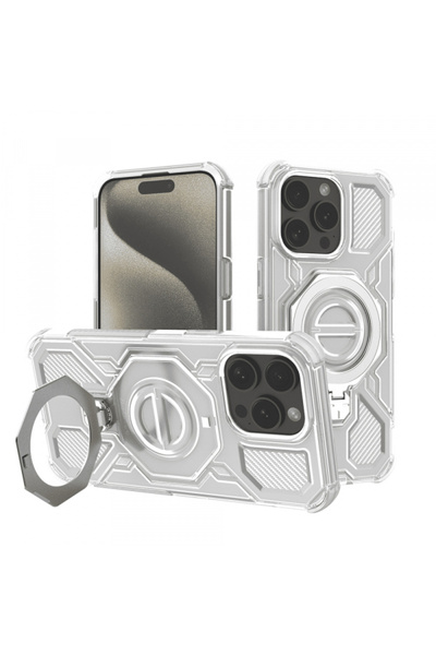 Apple Husa pentru iPhone 15 Pro Max, Techsuit, Carbon Shield Pro, Alba