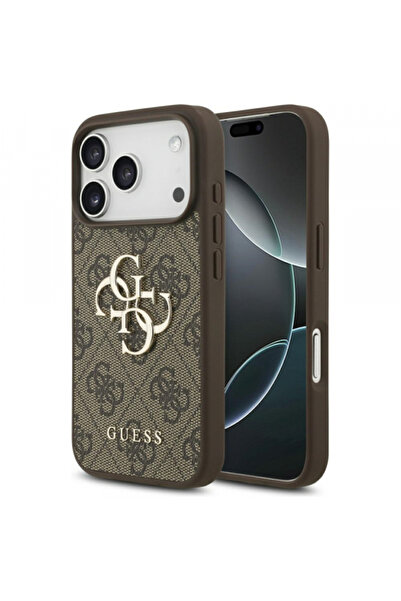 Apple Husa pentru iPhone 17 Pro, Guess, 4G Big Logo, Maro