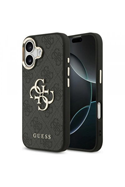 Apple Etui Guess 4G Big 4G Classic Logo pentru iPhone 17 negru auriu