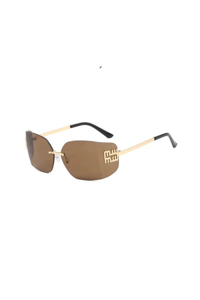 REDz Accessories Ochelari de soare de lux pentru femei, design fără ramă, pro...