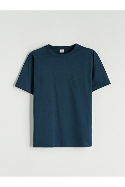 LC Waikiki Two Mt Shop Quality Lcw Kids Petrol Oval Collar Boys' T-Shirt