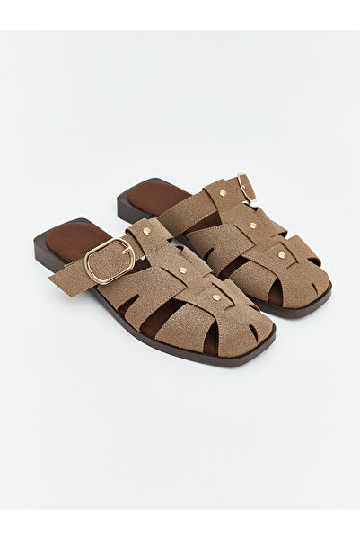 LC Waikiki Nevavm Suede Look Women's Slippers with a Difference