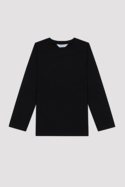 Penti Black Unisex Long Sleeve Crew Neck Blouse