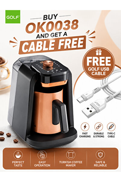 Arzum OKKA Rich Pro Plus Automatic Turkish Coffee Maker GET A FREE GOLF CABLE...