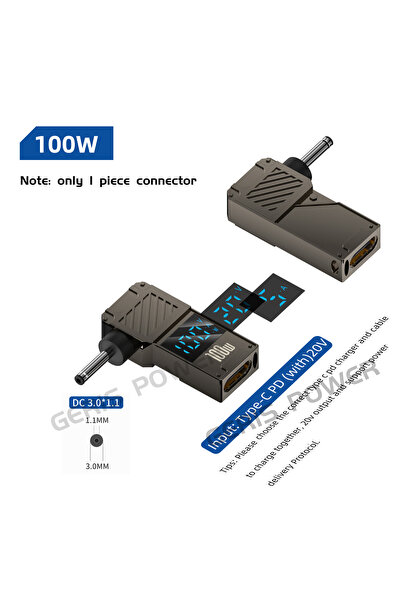 Choice محول طاقة 3.0 × 1.1 مم 6.5 واط 90 واط 100 واط USB Type C PD إلى الكمبي...