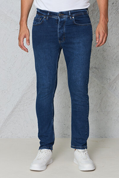 blayn jeans بنطلون جينز رجالي باللون الأزرق الداكن، مناسب للارتداء في المدينة...