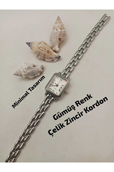 Brality Minimal Model GÜMÜŞ RENK Çelik Zincir Kordon - Gümüş Renk Kasa , Roma...