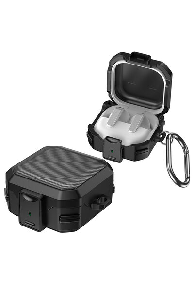 Choice8 For Galaxy Buds 4Pro Black Lock Case For Buds 4/4Pro Grade Armor Shoc...