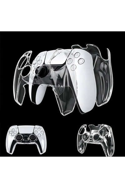 Choice Clear Clear PC Case for PS5 Controller Transparent Skin Cover Shockpro...