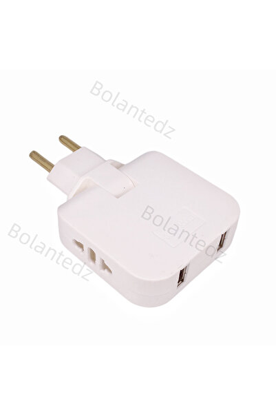 Choice مع 2 منفذ USB أبيض 2 منفذ USB 3 في 1 محول مقبس طاقة الاتحاد الأوروبي ق...