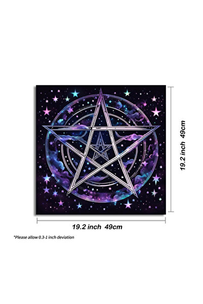 Choice 50x50cm 1PC Spiritual Energy Symbols Altar Cloth Five star arista Taro...