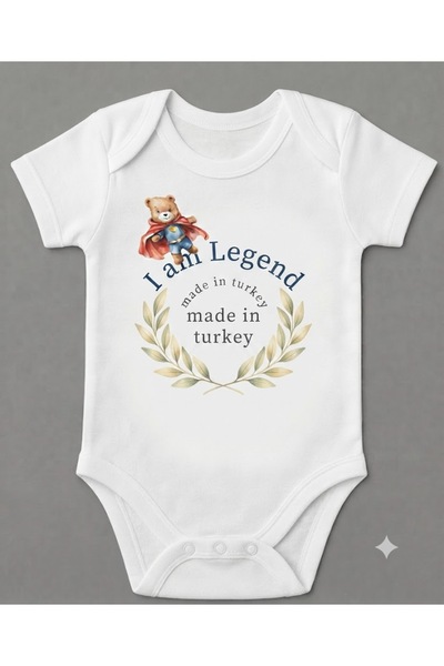 EYDUBABY Organic Cotton I Am Legend I Am Legend Written Baby Bodysuit with Sn...