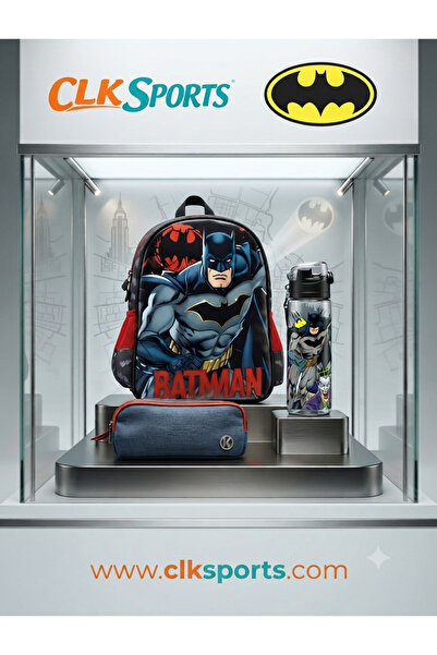Batman Anaokulu Çantası , Muggle Çift Gözlü Kalem Çantası - Suluk&matara Hediye