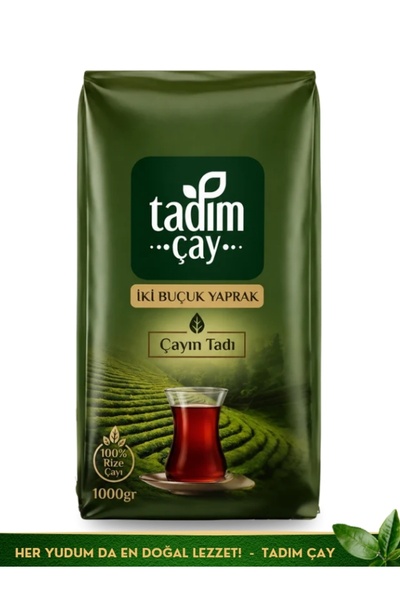 TADIM ÇAY İKİ BUÇUK YAPRAK 1000 gr (HAKİKİ RIZE ÇAYI,SİYAH PAKET ÇAY)