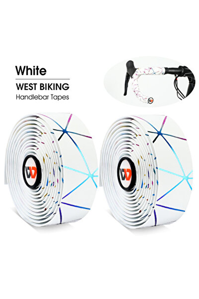 Choice White WEST BIKING Soft Bicycle Handlebar Tape EVA PU Bike Bar Tape Pro...