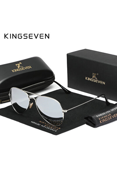 Choice1 Silvery Silvery KINGSEVEN Polarized Sunglasses For Men Women Pilot Su...