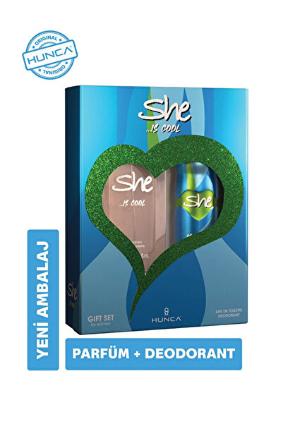 She Is Cool 50 ml Edt Kadın Parfüm 150 ml Deodorant Set