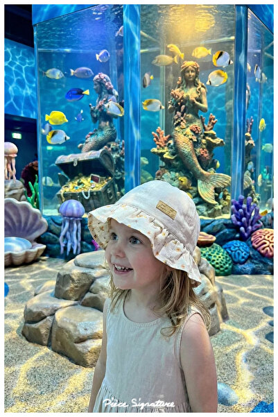 PIECE SIGNATURE 100% Cotton Bucket Hat for Girls (Size 50-53) (Ages 4-8)