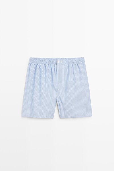 Massimo Dutti Çizgili %100 pamuklu boxer