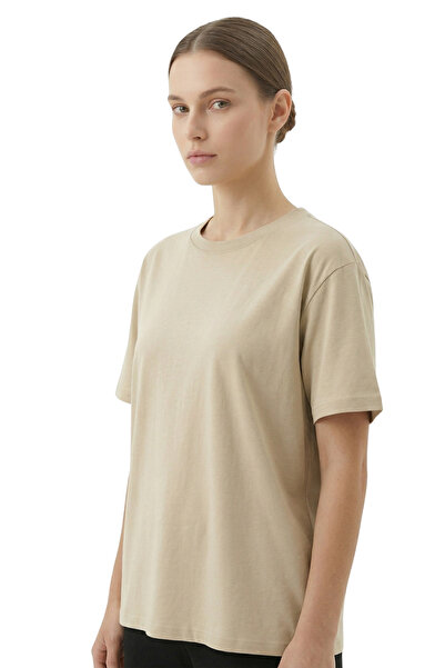 DK DAKSEL Γυναικείο μπλουζάκι Stone Color Regular Fit 100% βαμβακερό Crew Neck