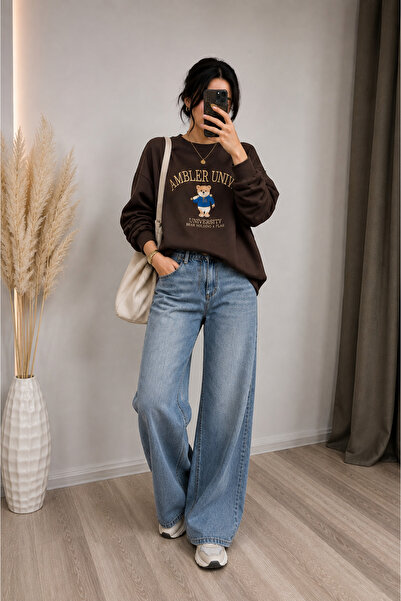 Kahverengi Univ Sweatshirt