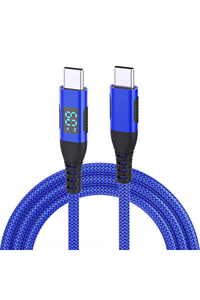 Choice8 كابل USB إلى Type C بطول 3 متر، أزرق، 60 واط، عالي الجودة، شحن سريع 1...