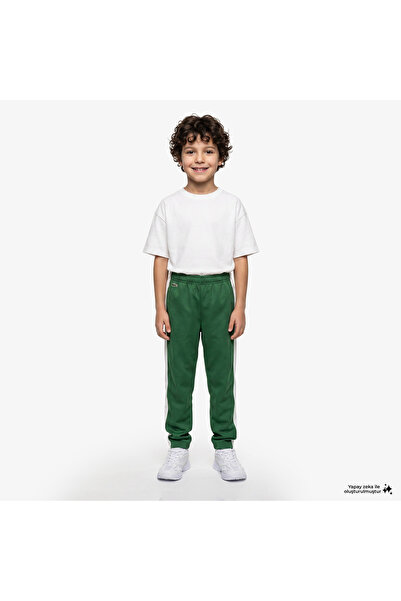 Lacoste Sportsuit Colorblock Track Çocuk Yeşil Eşofman Altı