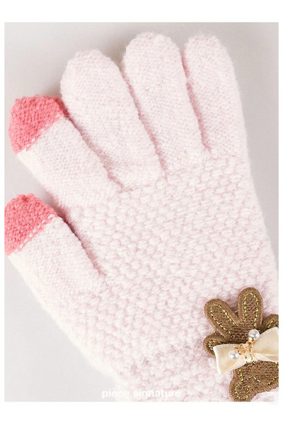 PIECE SIGNATURE 100% Acrylic Children's Gloves with Accessories (Age 3-6)