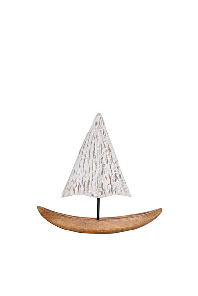 Yargıcı Yelkenli Formlu Mango Ağacı Obje(5x30x29 Cm)